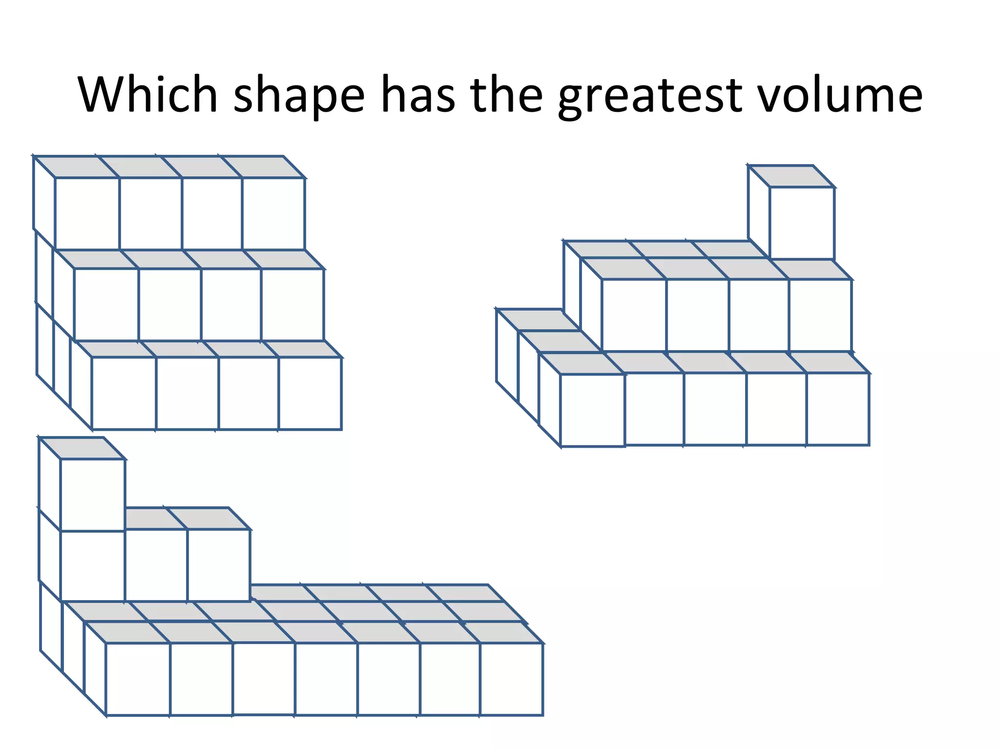 Which shape has the greatest volume