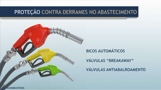 BICOS AUTOMÁTICOS
VÁLVULAS “BREAKAWAY”
VÁLVULAS ANTIABALROAMENTO
PROTEÇÃO CONTRA DERRAMES NO ABASTECIMENTO
 