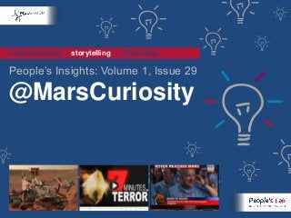crowdsourcing | storytelling | citizenship
People‟s Insights: Volume 1, Issue 29
@MarsCuriosity
 