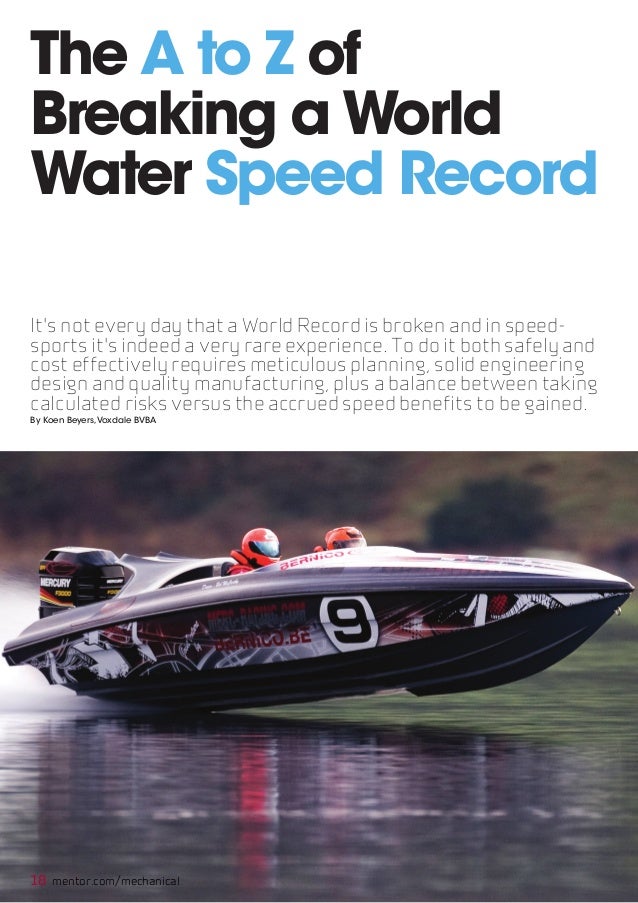 The A to Z of Breaking a World Water Speed Record