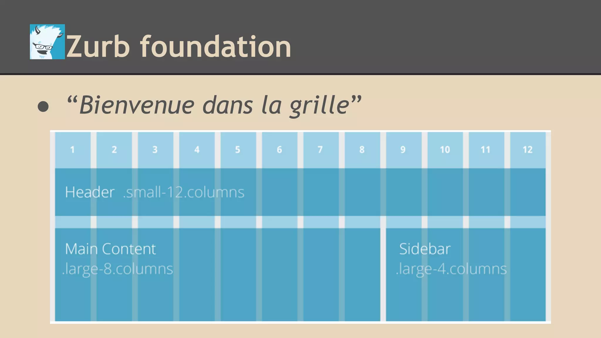 Zurb foundation ● “Bienvenue dans la grille” 