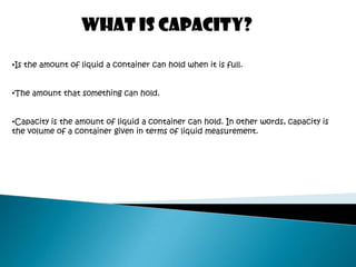 Volume and capacity | PPTX