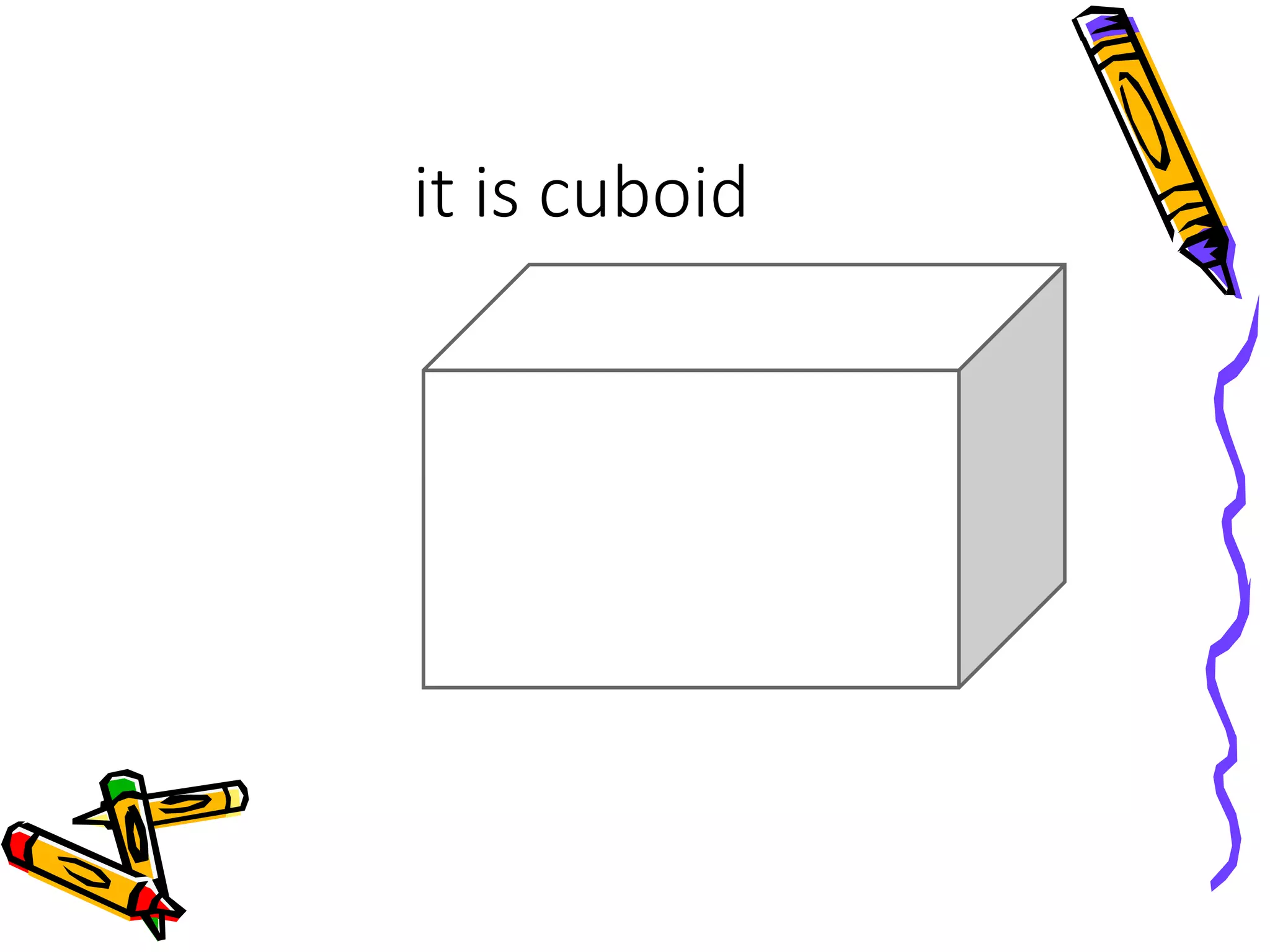 it is cuboid
 