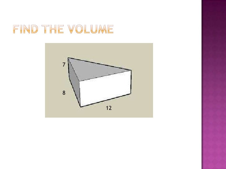 Volume definitions and examples