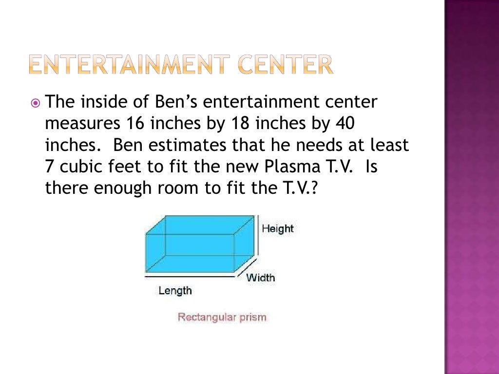 Volume definitions and examples