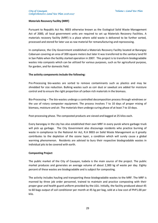 Volume I_ Land Use Plan of tagaytay city, PDF