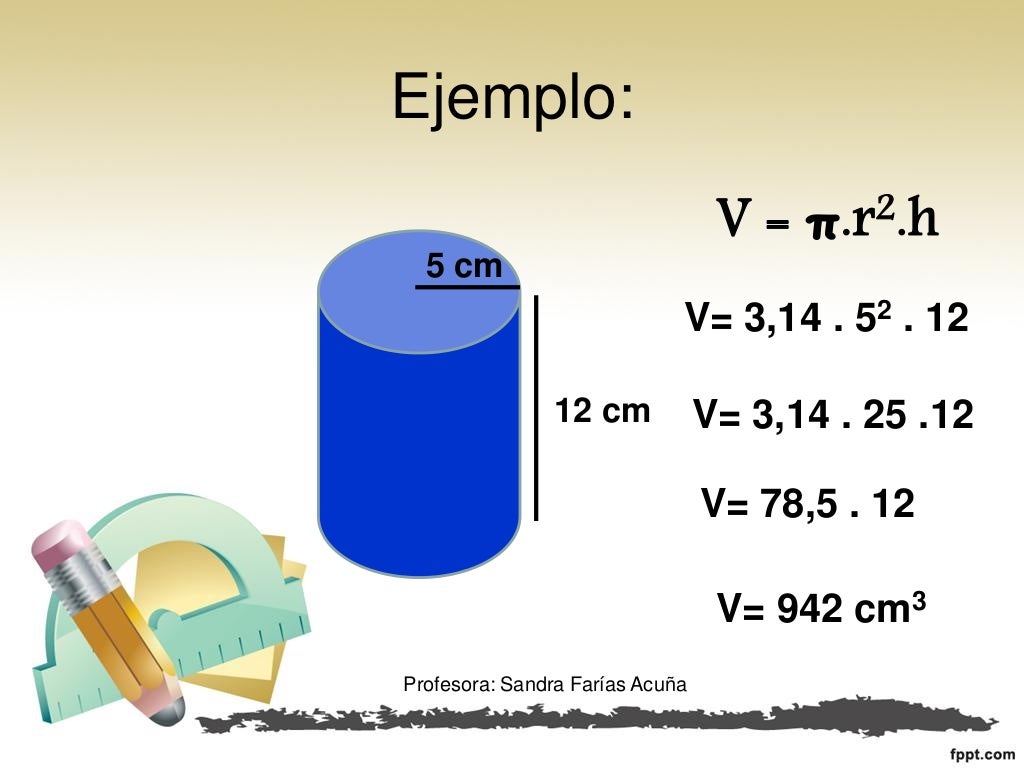 Formula Para Calcular El Volumen De Un Cilindro Circular Recto Design