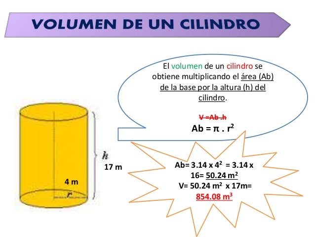 Volumen De Un Cilindro