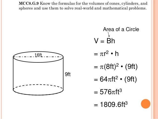 Volume Of Cylinders
