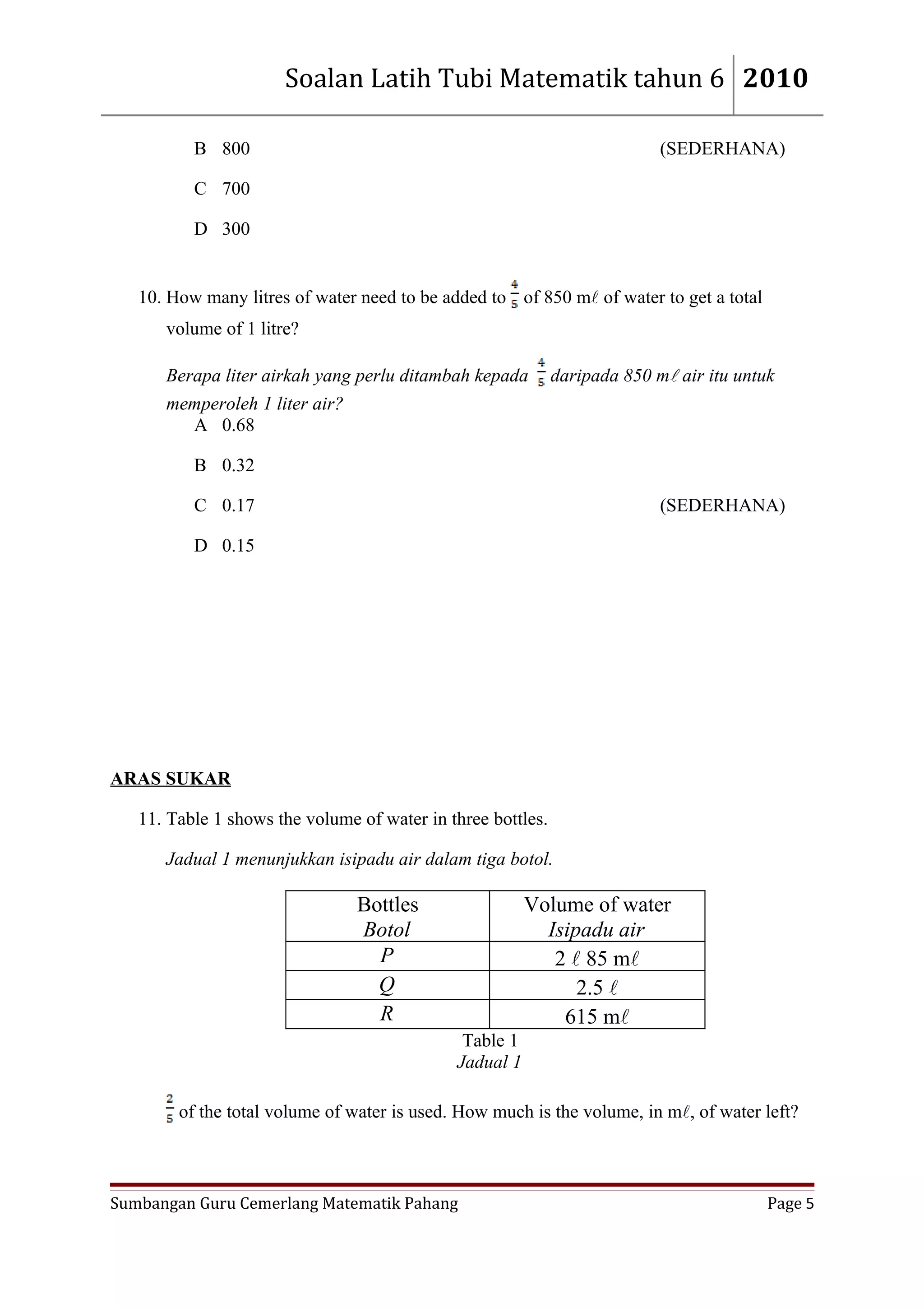 Volume of liquid sumbangan cikgu latifah binti abu bakar sk rompin | DOC