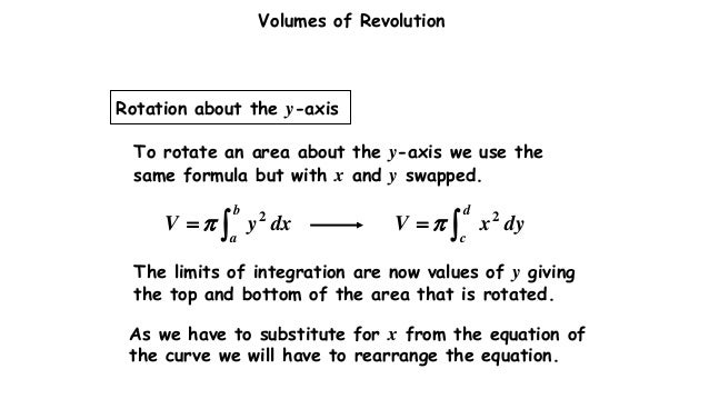 Volume of revolution