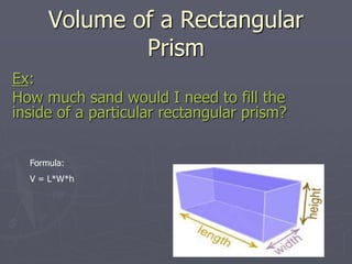 Volume of solid rectangular prism | PPSX