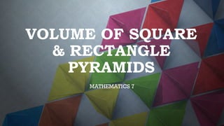 Understanding and Calculating the Volume of Square and Rectangular ...