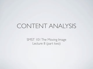 Content Analysis