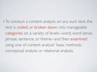 Content Analysis