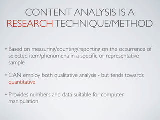 Content Analysis