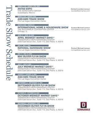 Donnamax Products Catalog | Spring 2009