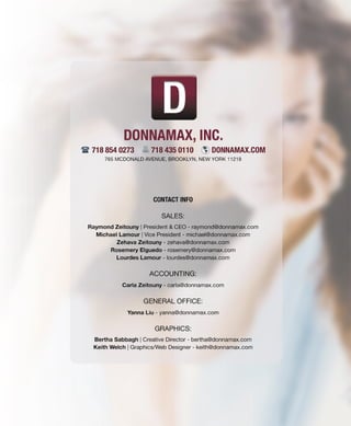 Donnamax Products Catalog | Spring 2009