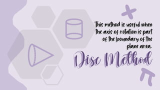 Volumes of solid (slicing, disc, washer, cylindrical shell) | PDF
