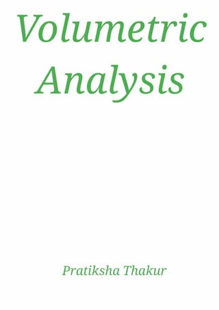 Volumetric Analysis 