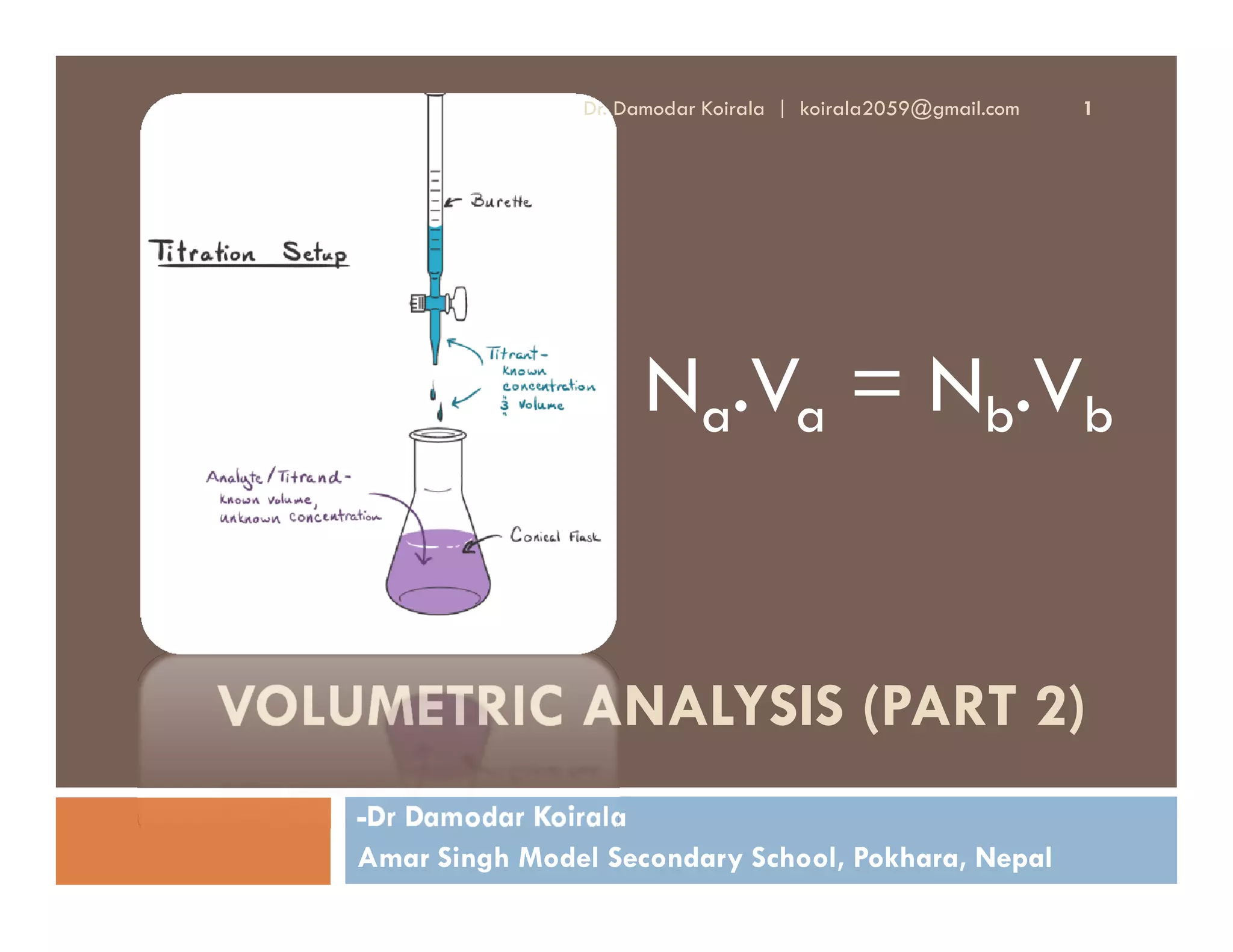 Volumetric analysis part 2 PPT