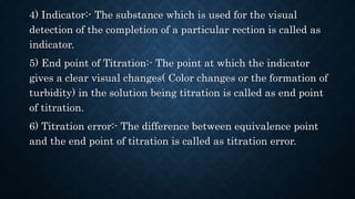 Volumetric analysis ppt | PPTX