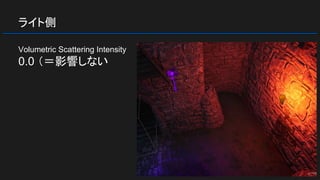 ライト側
Volumetric Scattering Intensity
0.0 （＝影響しない
 