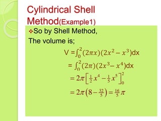 Volume using cylindrical shells ppt | PPTX
