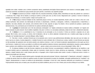 igualdade entre razões: mediador como o dinheiro comparando valores, possibilitando articulações fictícias aparecerem como naturais e universais; graça - como a
simetria do movimento: escondendo ser graça somente para quem permitiu o movimento e seu específico gracejar.
       17 - O trágico se aproxima por priorizar a relação entre-nós, evocando sentimentos, emoções, afetos, intercâmbios da nossa vida, podendo ver o perverso e
o monstruoso. Mas o trágico não se dissolve, se entrega ao sublime, ao olhar para cima: ao olhar do dono. Alegorizando sem o grotesco o humano é reduzido ao
combate entre semideuses, e o mundo se perde: o trágico nos faz perder a voz.
       18 - O feio carrega as mesmas limitações do belo, exatamente porque se tornou um conceito dependente, ficando o belo com o ideal e o feio com o mal:
antítese insuficiente. Seria somente uma deterioração da harmonia. O desordenado, o delirante, o desregrado, o disforme, o desproporcional, o desarmônico, o
destoante, mas todos utilizados como exemplo, como elemento dentro do belo, segundo as regras. No entanto o feio se aproxima do grotesco e aponta para
elementos tensos, ricos, promissores que se transformam em grotesco ordenado pelo alegórico.
       19 - O grotesco foi transformado numa “arte das esdrúxulas combinações”, em “objetos combinados de maneira insólita ou fantasista”, em “aspecto anti-
natural composto de partes naturais”, fora do estético respeitável, indo parar no cômico e no carnavalesco adestrados, exilado do bem dizer e afiadamente desvendar.
       20 - O cômico é o rir e a possibilidade do riso. O imprevisto de uma articulação ou de um encontro. O cômico ao contrariar o esperado cria um vazio
perigoso. Não há alívio, como se pensa, no cômico; não há distensão a não ser no cômico adestrado Contraste entre vivo e mecânico pode chegar ao cerne da
reificação e da “sociedade depressiva” e perversa (Bérgson, Kafka, Chaplin).
       21 - Para dizer o mundo, o grotesco ficcional que se nos apresenta como o-real em suas polidimencionais alteridades, dizer esse outro que me invade, me
cerca e que sou eu mesmo, é preciso alegorizá-lo: o imediato ficcional do mundo (reificado) não é o ficcional que o produz, mantém e circula (ficcional que esconde:
se não escondesse não apareceria como real sendo somente uma cobertura inversora: o real é um ficcional encalacrado reapresentando-se como aquilo que não é,
mas funciona): o realismo (só é real na sua ilusão) é um artifício de certa aparência (cobertura inversora, essencialmente masturbatória), enquanto a postura alegórica
busca o grotesco como substância móvel do existente. Além disso “... aponta o próprio cerne da obra de arte e de sua interpretação” (Kothe, 1986: 7).
       22 - Os sistemas imediatos (o real) são ficcionais: alegóricos em seu próprio funcionar: sua apresentação é metafórica. Exatamente por ser metafórico o real
(a palavra também) pode ser compreendido, imitado, posto em movimento, criando mais de si mesmo, abrindo-se aos inesperados, - à diferença. A alegoria faz
aparecer a relação fundante entre o existir (sempre para-nós) e a linguagem; entre a ficção da práxis social criando o mundo e a ficção que encena o mundo e o
separa da encenação que é ele mesmo.
       23 - Tanto a operação da escrita literária quanto a teorização sobre esta escrita precisam “articular o desarticulado” e “desarticular o articulado”: o alegórico é
a síntese dos devires (tanto dos artifícios da aparência quanto do próprio funcionamento da práxis) da virtualidade: articulação polidimencional do “manifesto” e do
“latente”, desnaturalizando a si mesmo na medida em que desnaturaliza a virtualidade: o humor faz o resto, desviando, desfocando com irreverência os “universais”.
Ficção apontando sempre para um depois, para uma quebra de sua própria substância, para um so-rir de si mesma, para uma des-confiança em sua matéria.

                                                                                                                                                                      99
 