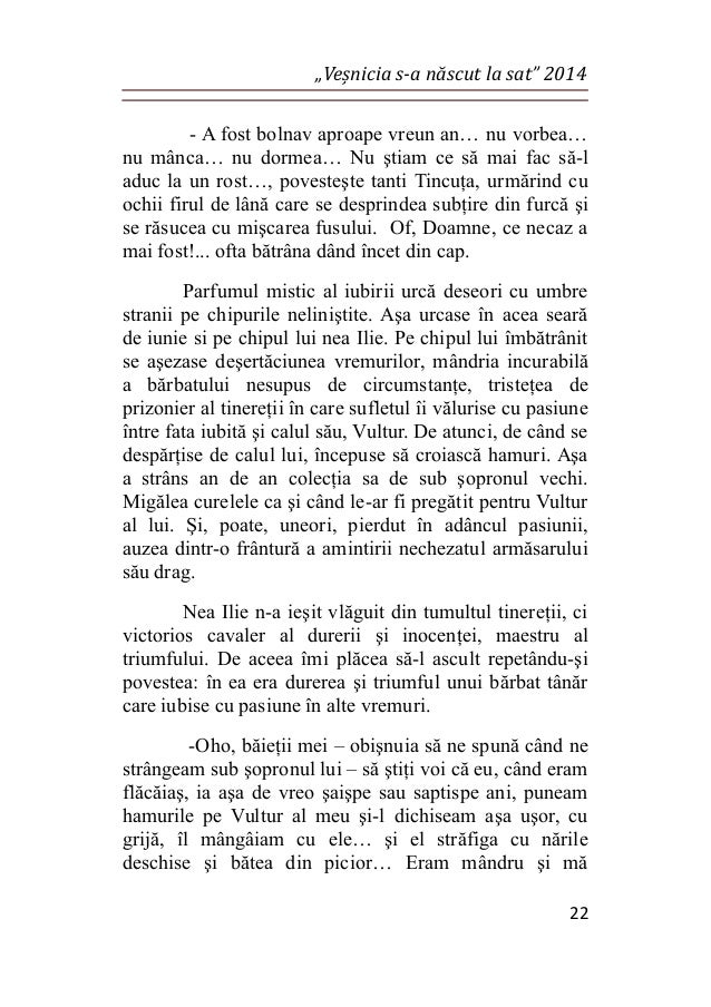 Volumul vesnicia s-a nascut la sat 2014