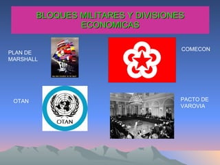 BLOQUES MILITARES Y DIVISIONES ECONOMICAS PLAN DE MARSHALL OTAN COMECON PACTO DE VAROVIA 