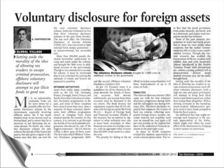 Voluntary Disclosure For Foreign Assets