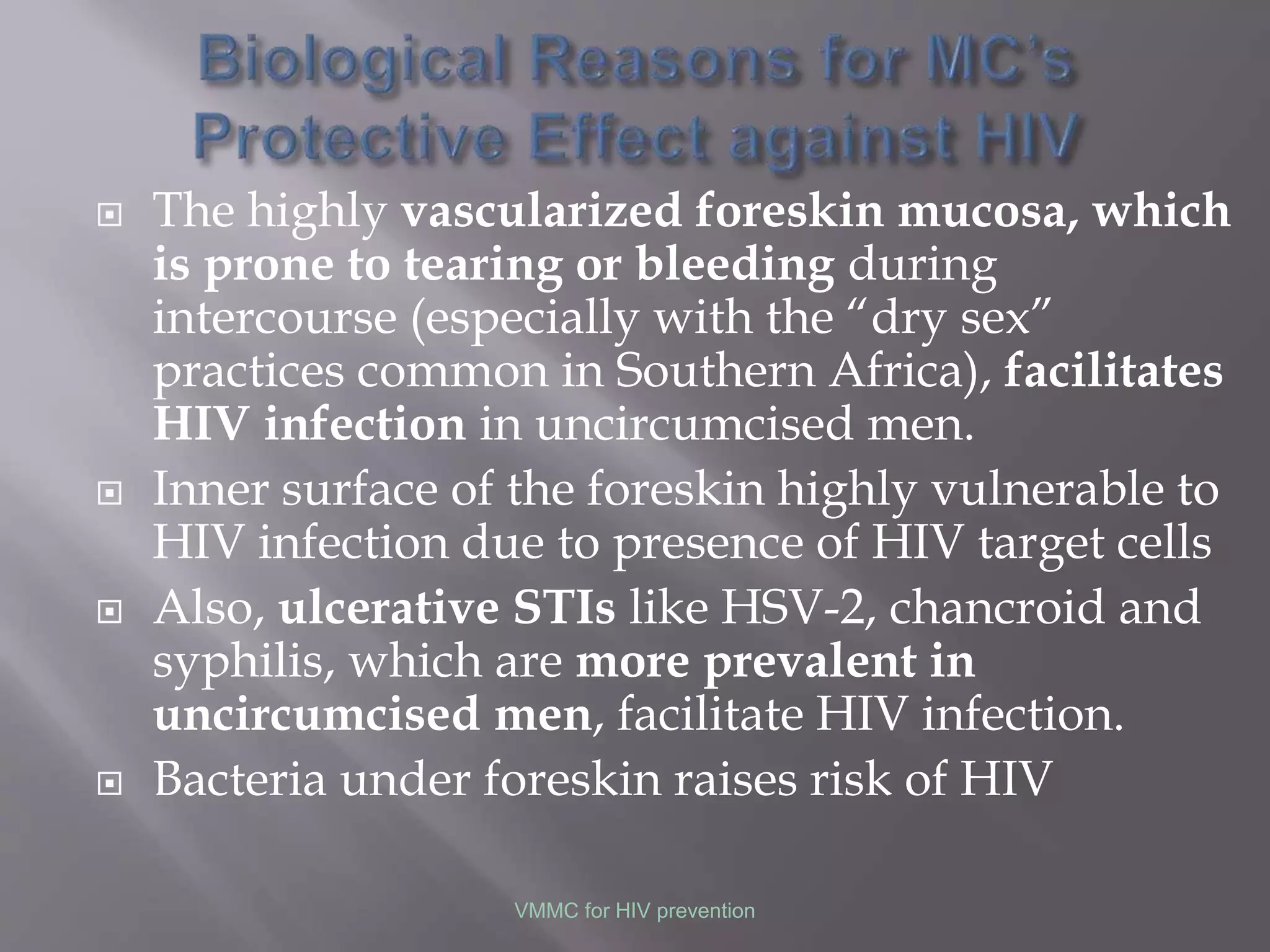Voluntary medical male circumcision vs hiv prevention...evidence. | PPTX