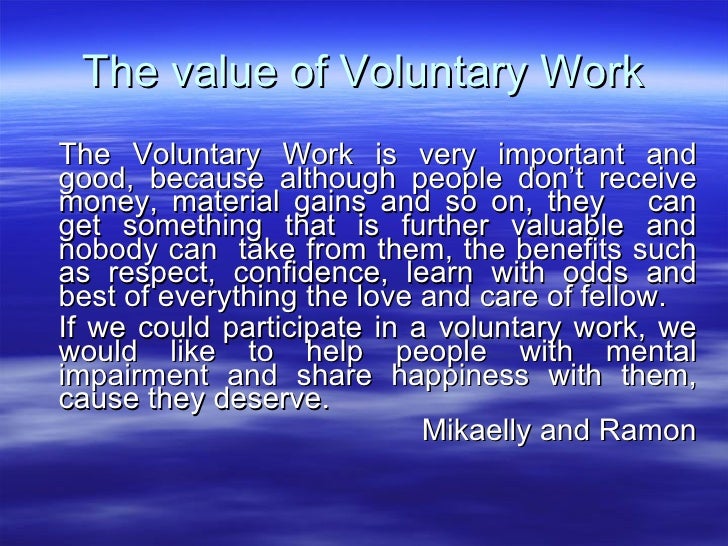 Dissertation and voluntary work