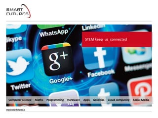 STEM keep us connected
Computer science Maths Programming Hardware Apps Graphics Cloud computing Social Media
 
