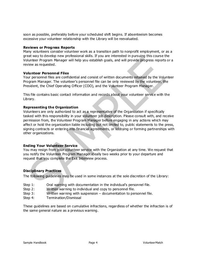 volunteering job description