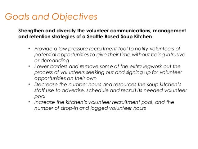 Objectives Of Soup Kitchen Objectives Of Soup Kitchen