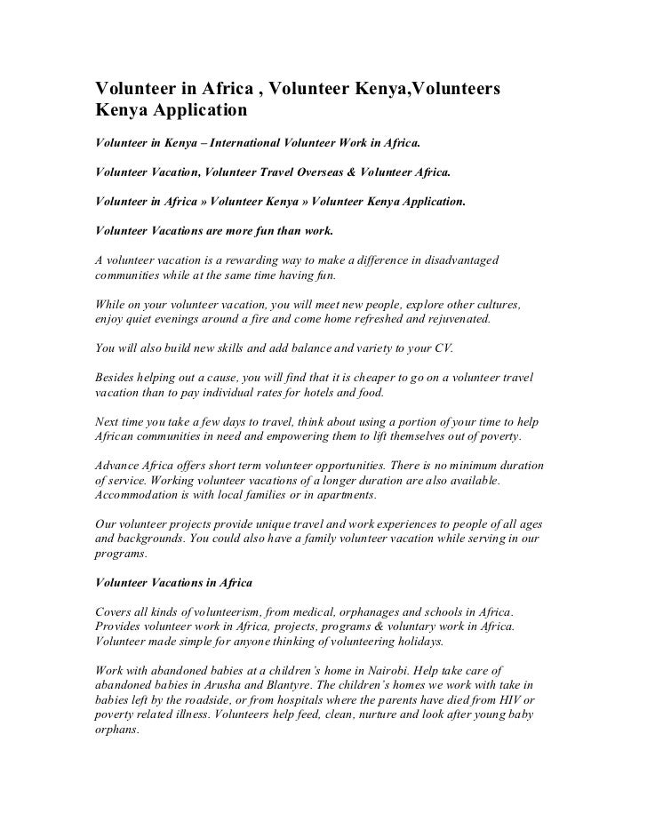 Rewarding Volunteer Opportunity Use >> Volunteer In Africa Volunteer Kenya Volunteers Kenya Application Rewarding Volunteer Opportunity Use >> Volunteer In Africa Volunteer Kenya Volunteers Kenya Application
