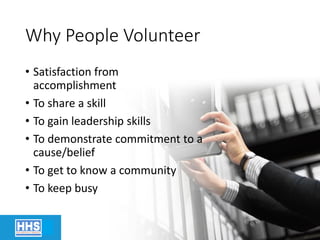 Volunteering and leadership training | PPT