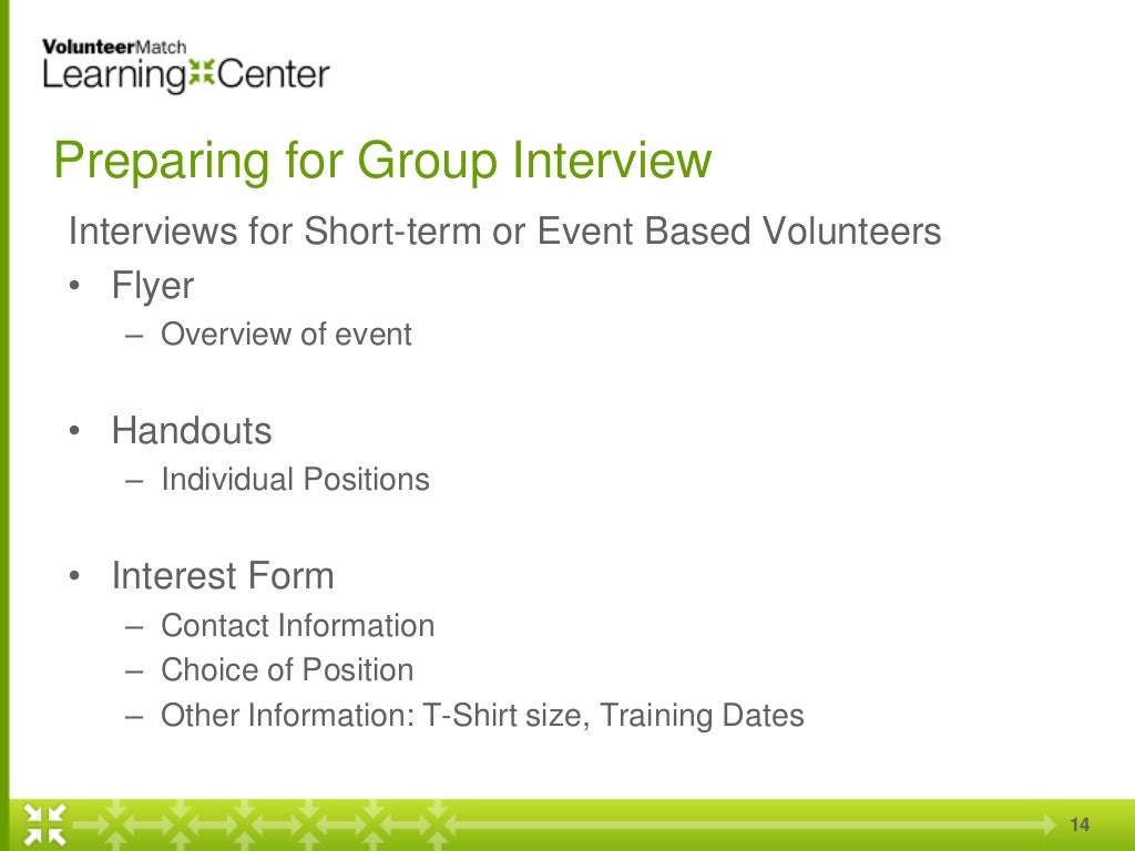 Successful Volunteer Interview Strategies