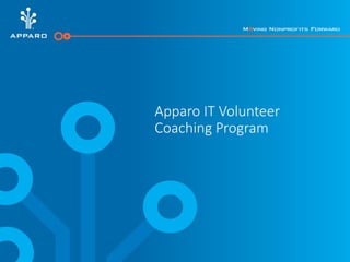 Apparo IT Volunteer Coaching Program  