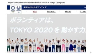 Japan's Volunteer Society Will Enrich The 2020 Tokyo Olympics?
45
 