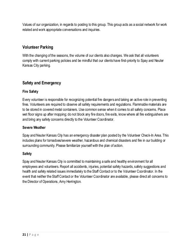 volunteer manual