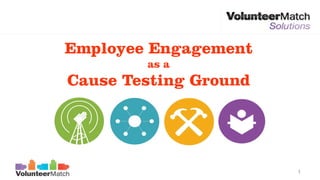 Employee Engagement
        as a
Cause Testing Ground




                       1
 