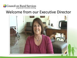 Welcome from our Executive Director
 