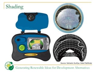 Shading Source: Solmetric SunEye, Solar Pathfinder 