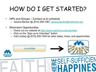 CLOTHING WAREHOUSEVOLUNTEER CENTERFOODWAREHOUSE