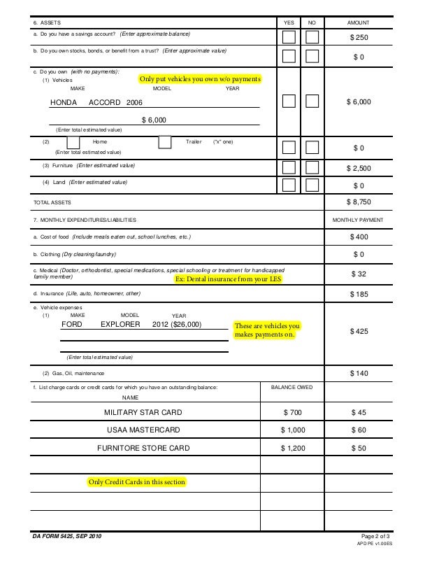 volunteer packer example website da form 5501 female