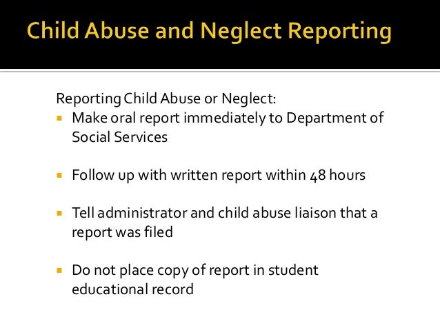 how to report a neglected child to social services
