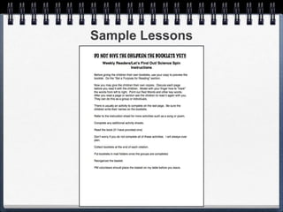 Sample Lessons 
 